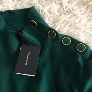 Massimo Dutti Sweater Turtleneck Forest Green S M